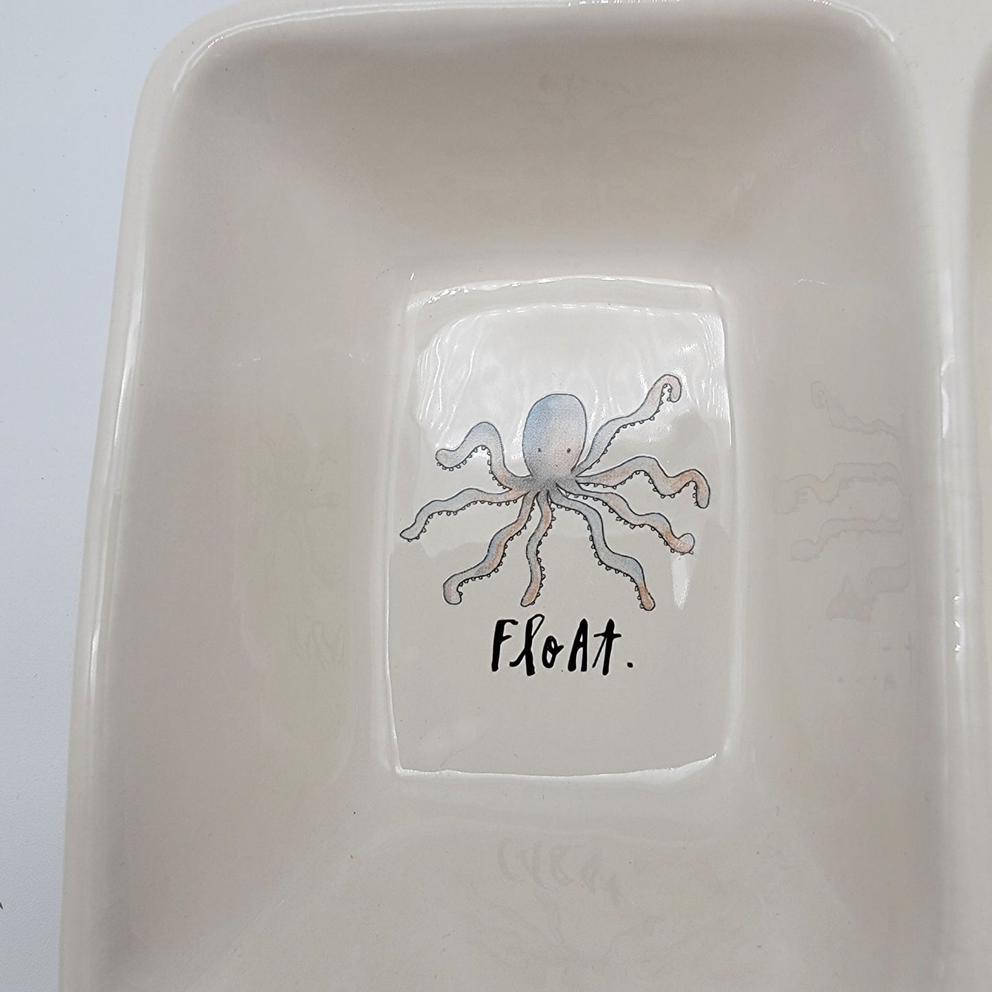 Rae Dunn Float Swim Divided Dish Octopus and Whale