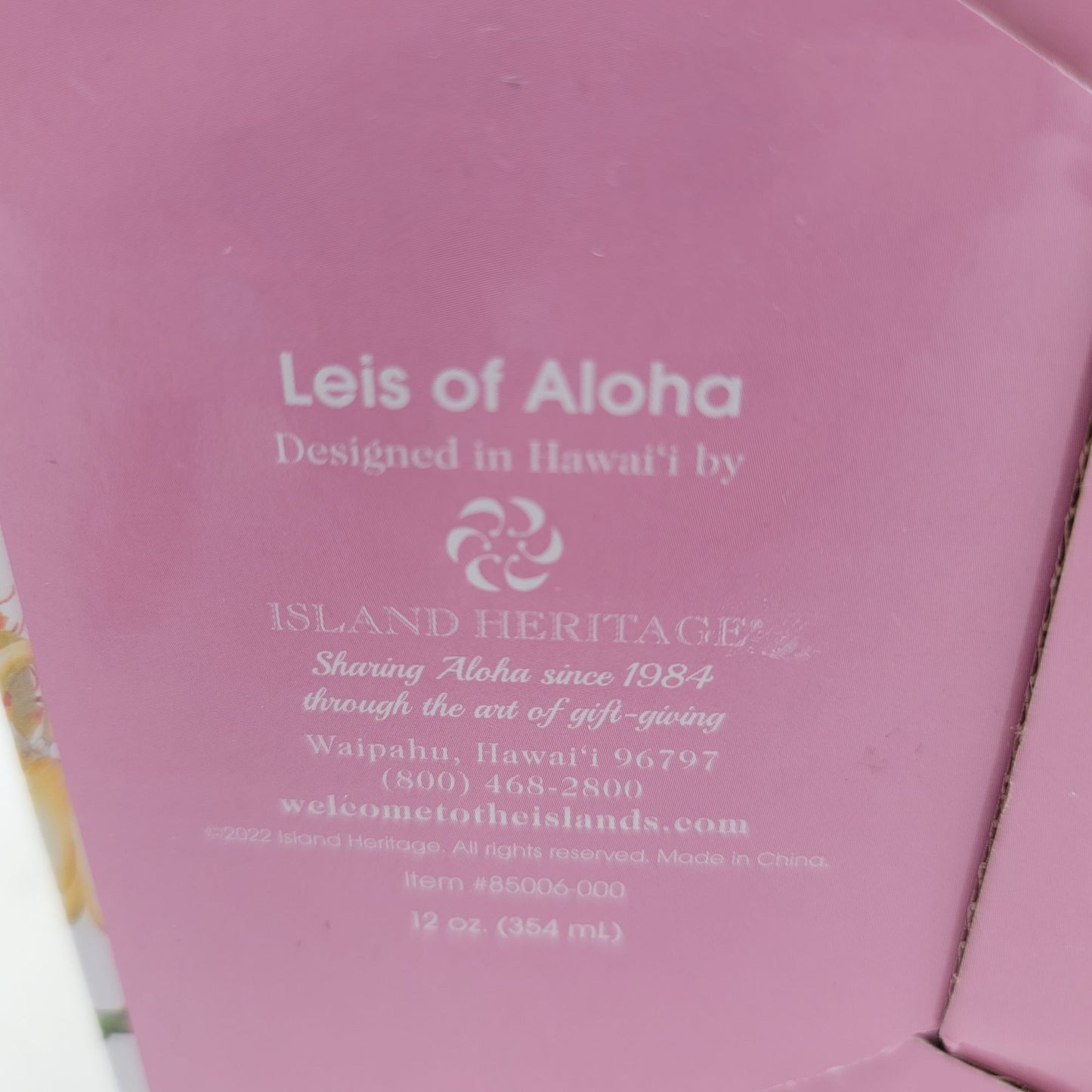 Leis of Aloha Coffee Mug & Spoon Set Hawaiian Floral Design