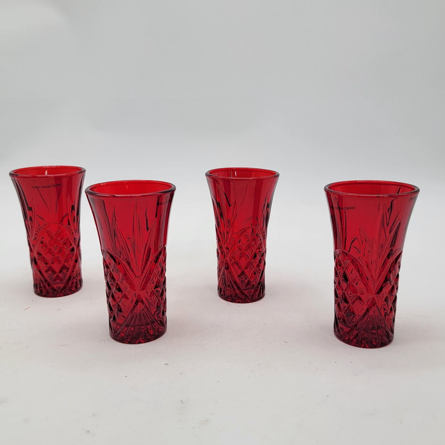 Set Of Four Dublin Collection Red Vodka Shooters By Shannon Godinger