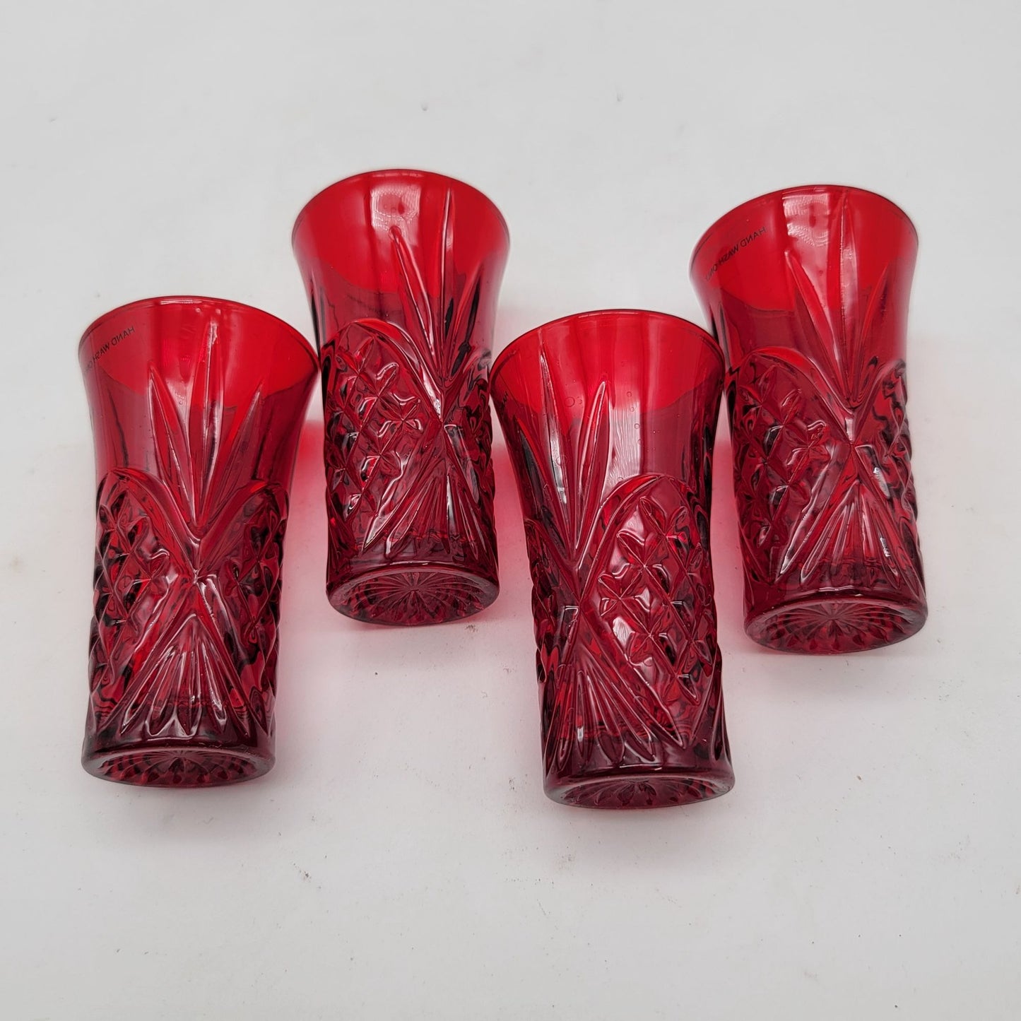 Set Of Four Dublin Collection Red Vodka Shooters By Shannon Godinger