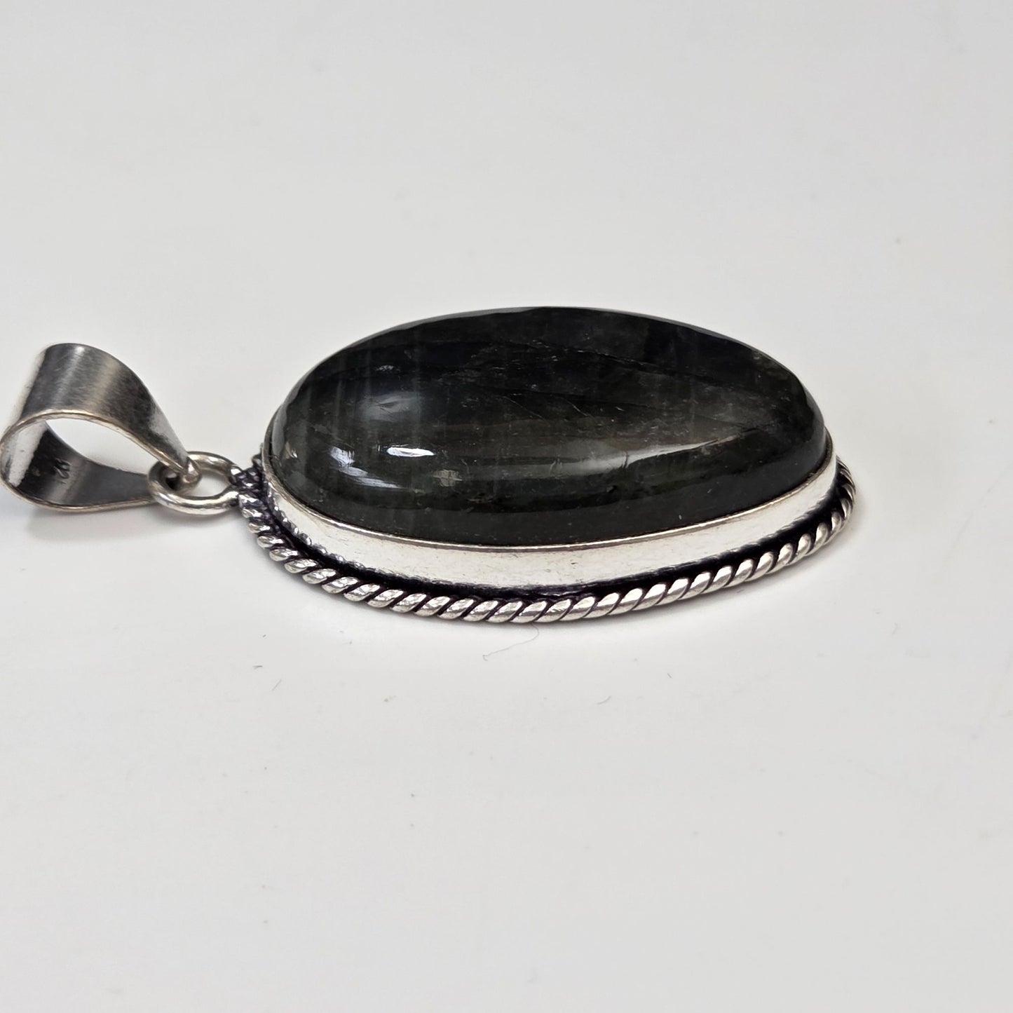 Artisan Labradorite Gemstone Oval Pendant