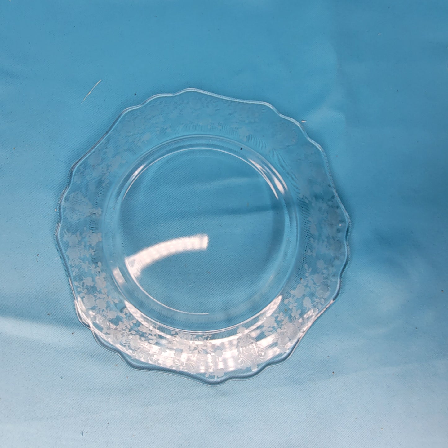 Vintage Cambridge Rose Point Salad Plates Set Of 4
