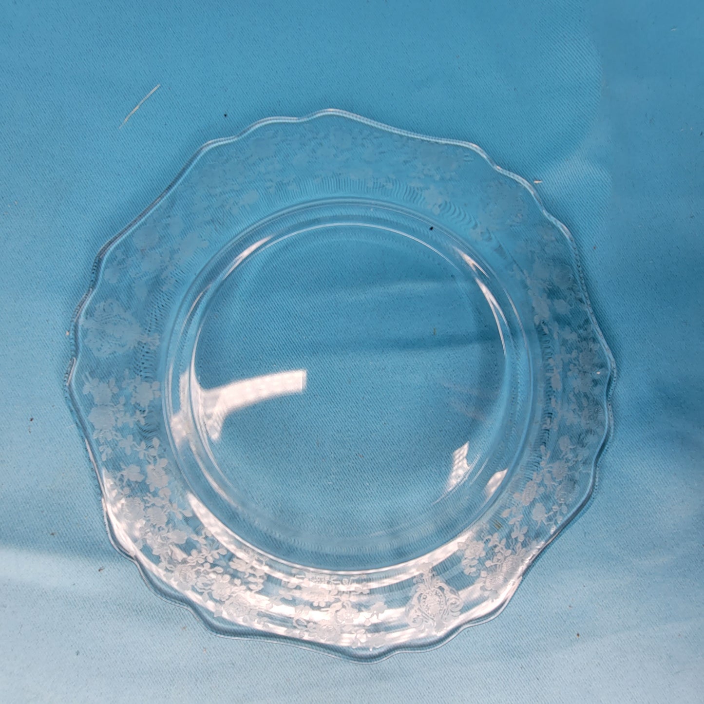 Vintage Cambridge Rose Point Salad Plates Set Of 4