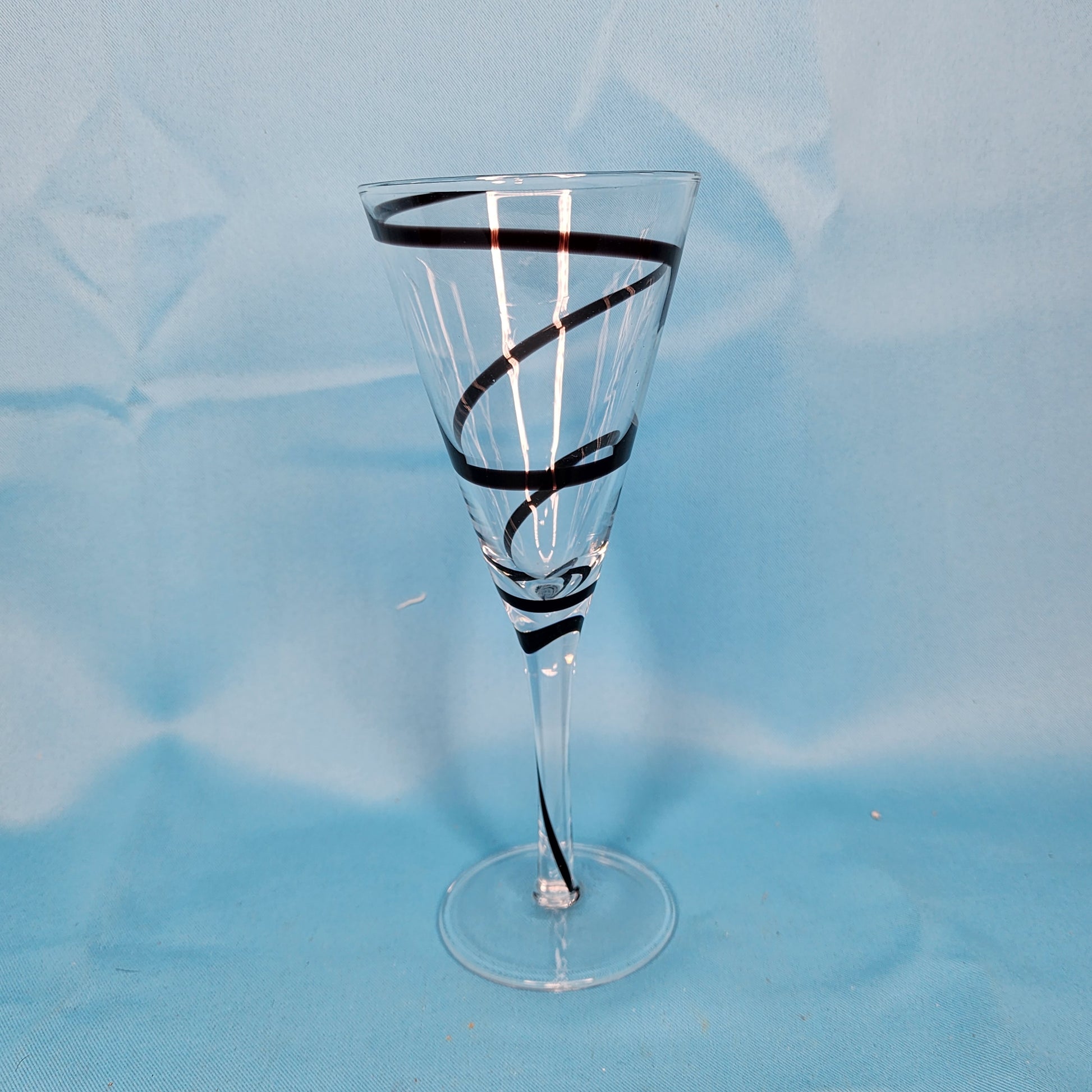 Black Swirl Stemless Glasses