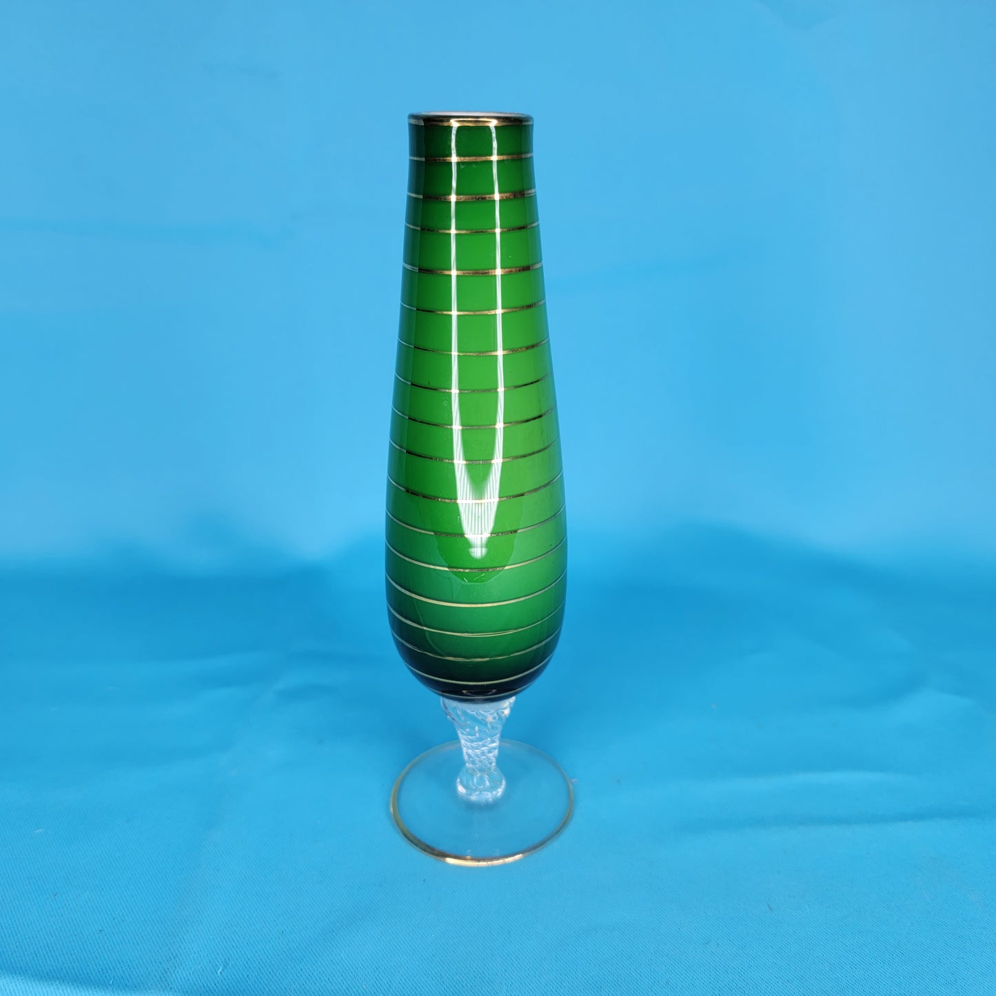 Mid Century Green Glass Vase Niche Lady Shop