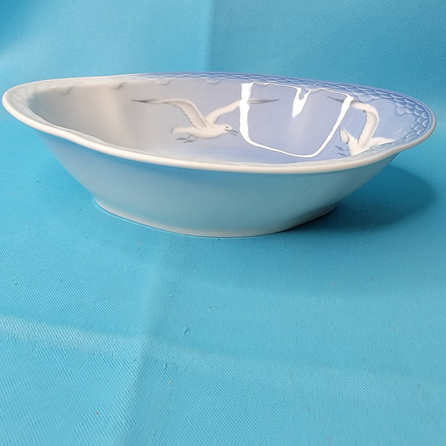 Bing and Grondahl Copenhagen Porcelain Seagull Oval Serving Bowl