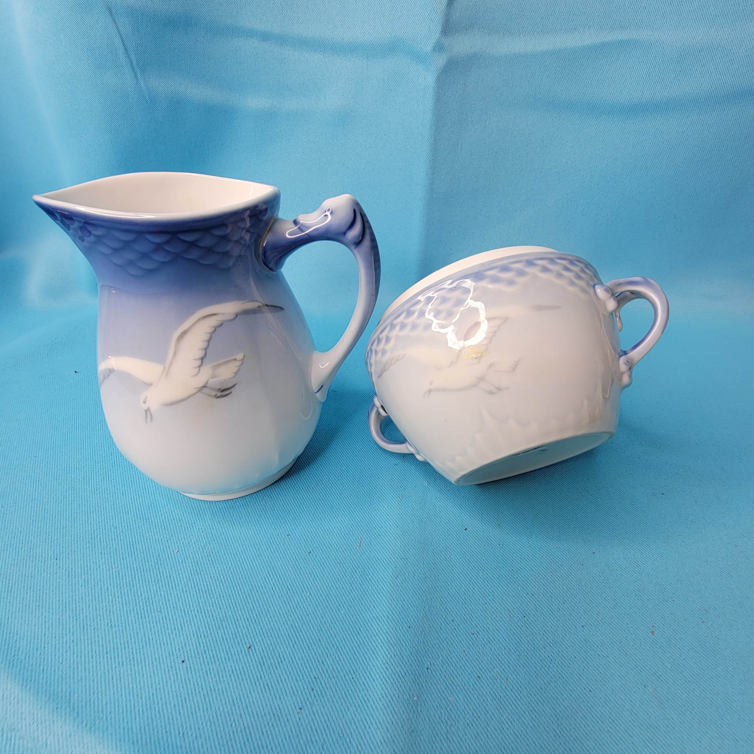 Bing And Grondahl Copenhagen Porcelain Seagull Creamer And Sugar No Li ...