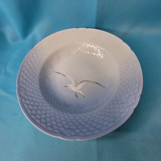 Bing and Grondahl Copenhagen Porcelain Seagull Large Rimmed Soup Bowl