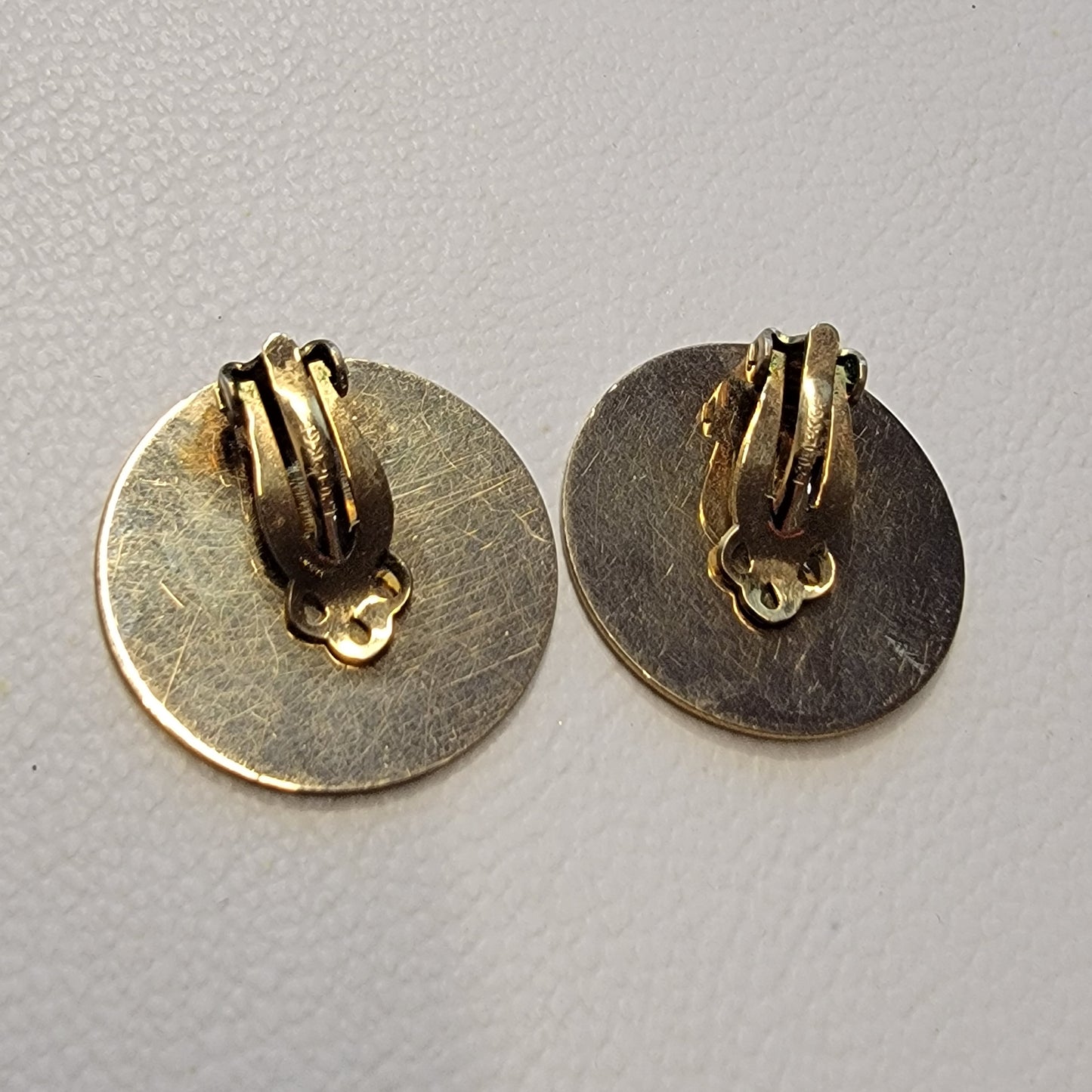 12K Gold Filled Flat Round Earrings