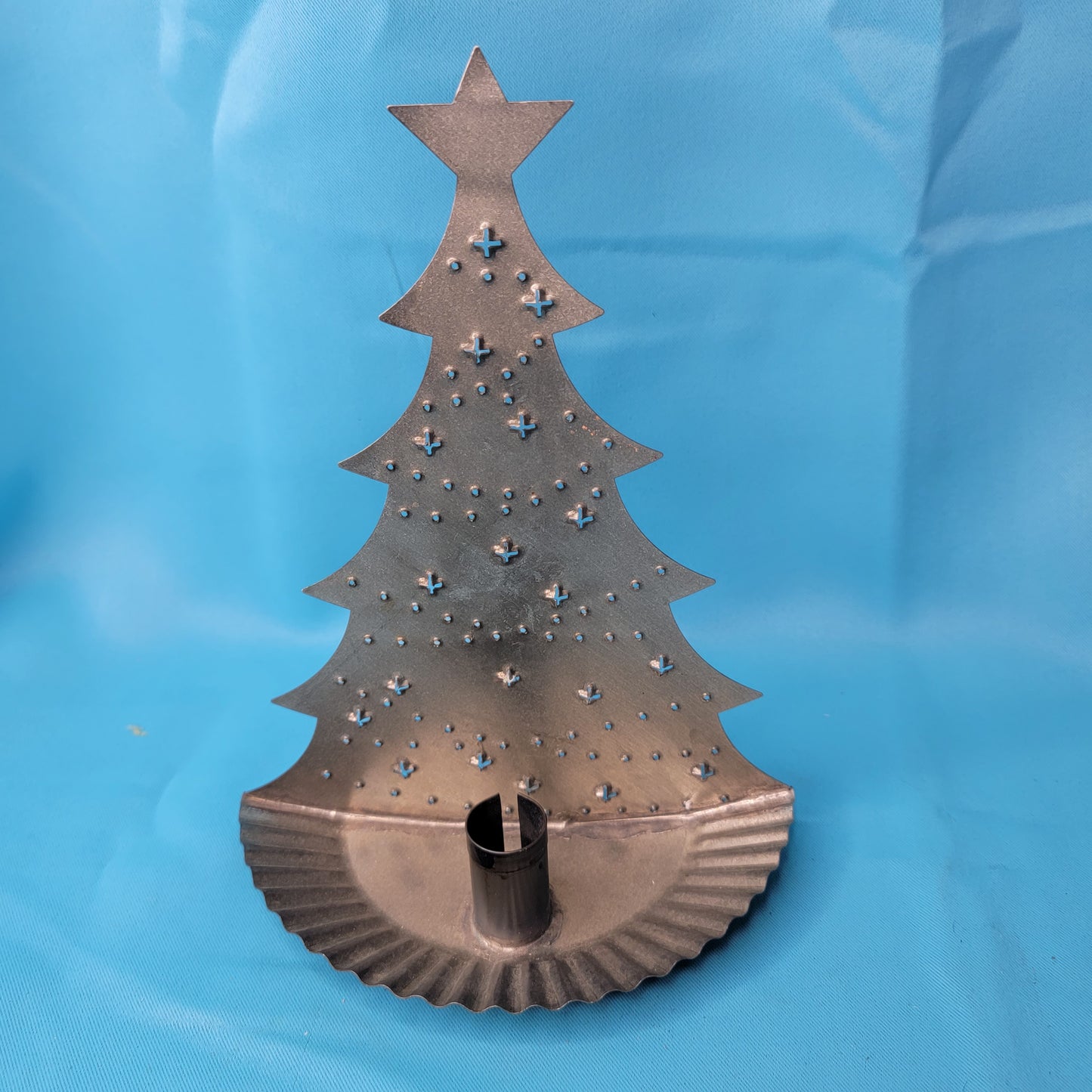 Punched Tin Christmas Tree Candle Holders Niche Lady Shop