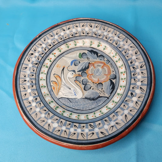 Tonala Pottery Plate with Swan