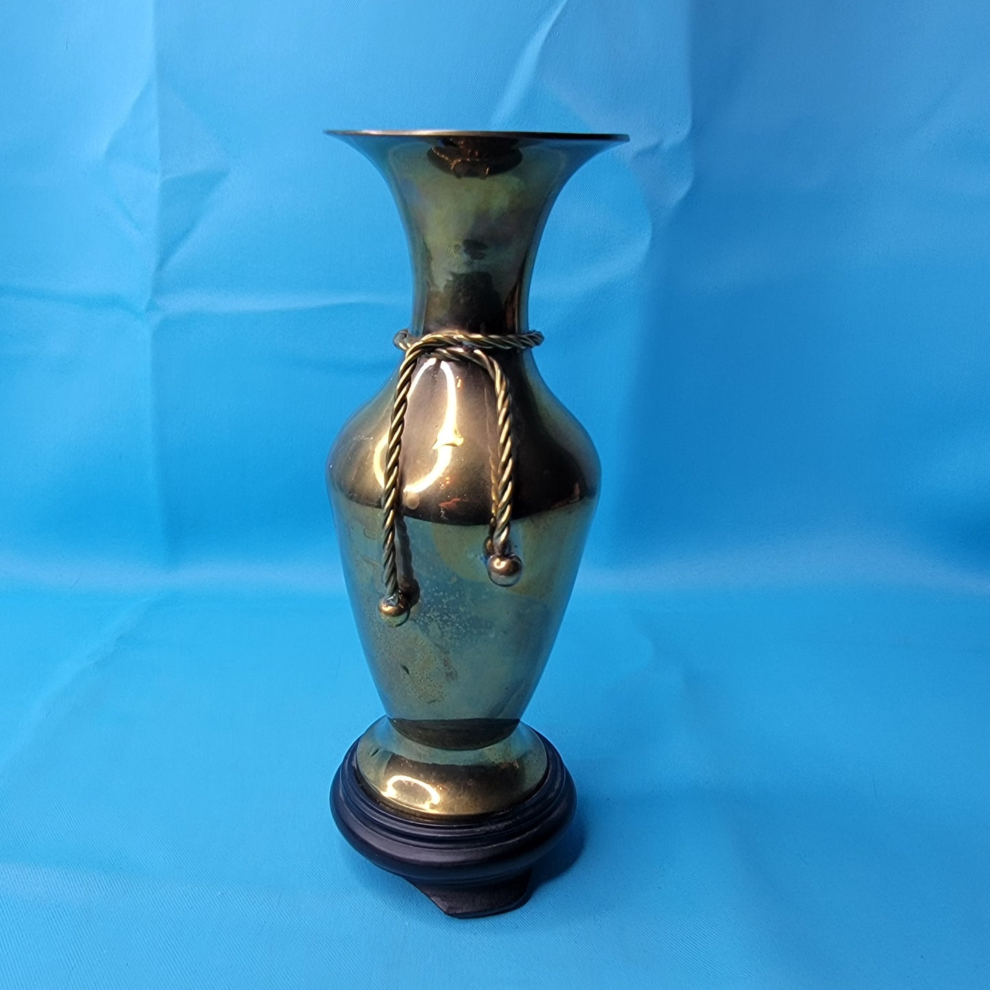 Vintage Brass Vase with Rope Tassel Niche Lady Shop