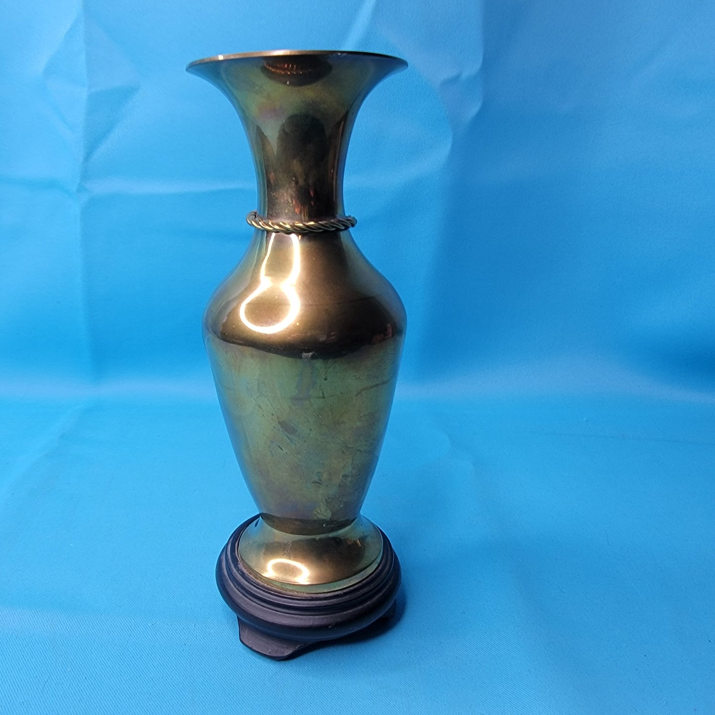 Vintage Brass Vase with Rope Tassel Niche Lady Shop