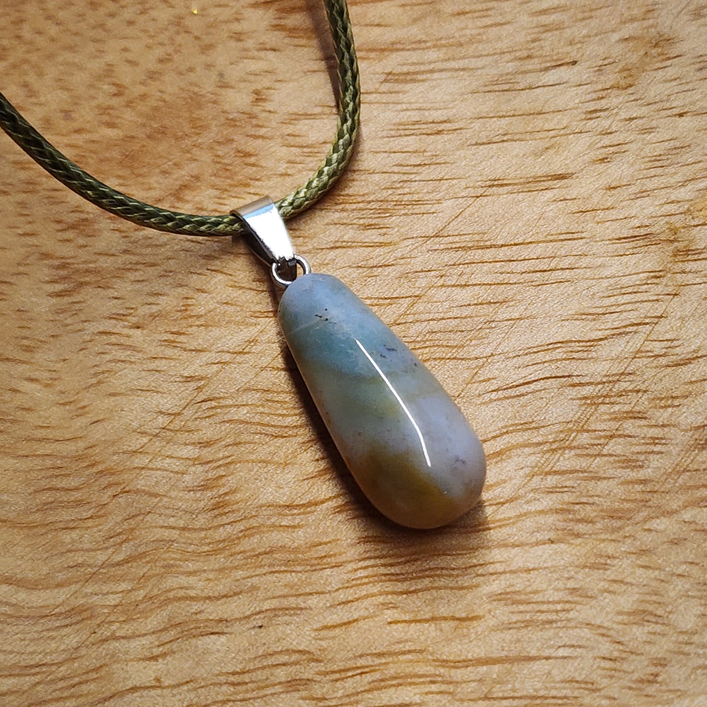 Multicolor Stone Teardrop Pendant