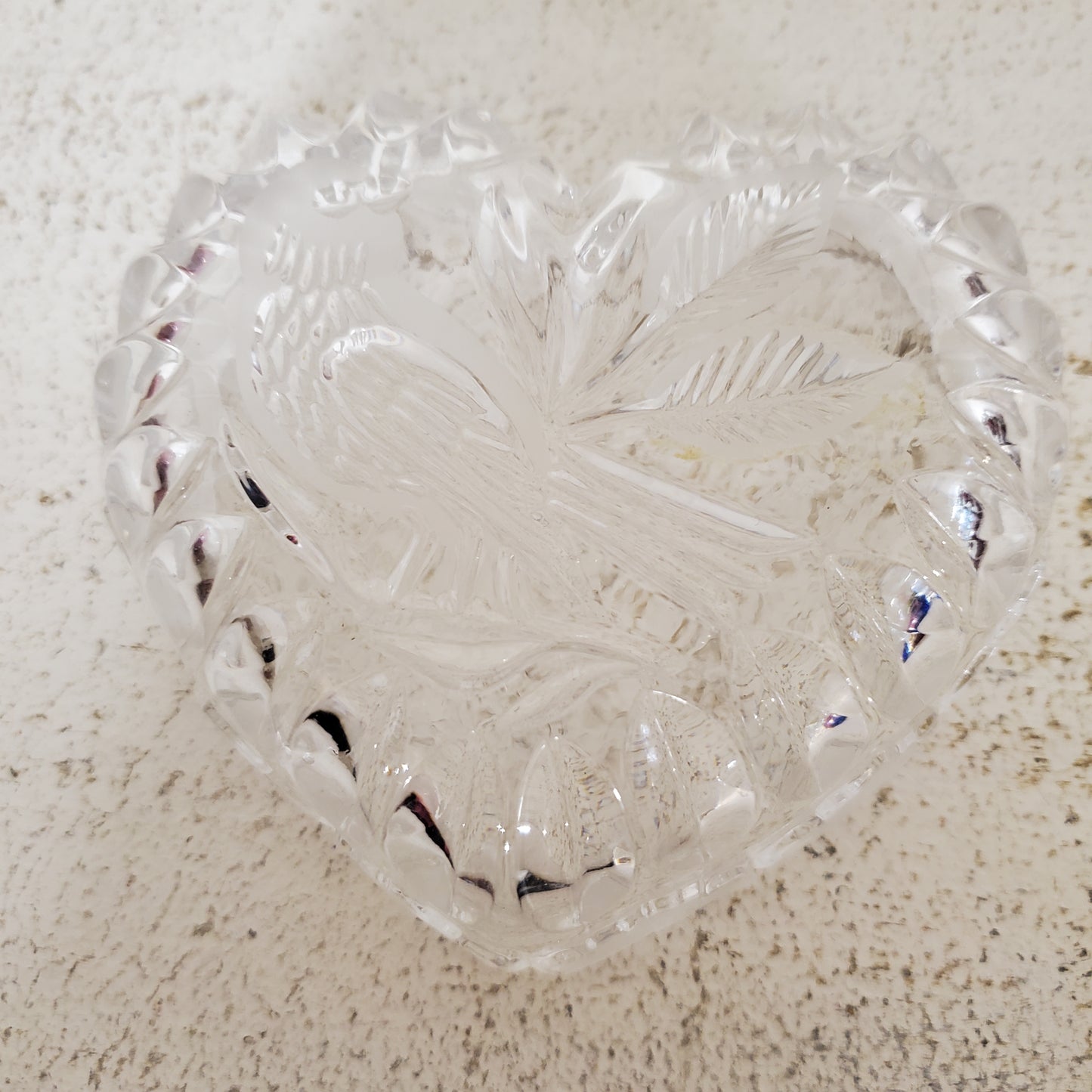 Hofbauer Byrdes Crystal Heart Shaped Dish