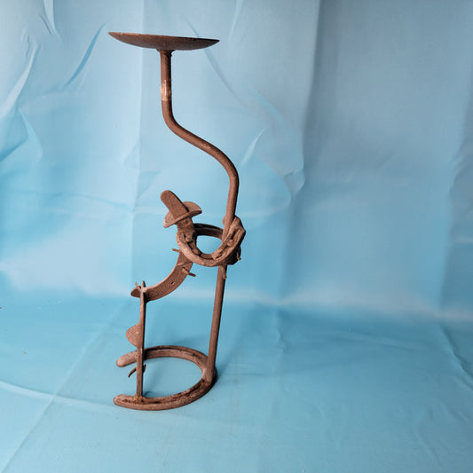 Cowboy Horseshoe Sculpture Candle Holder