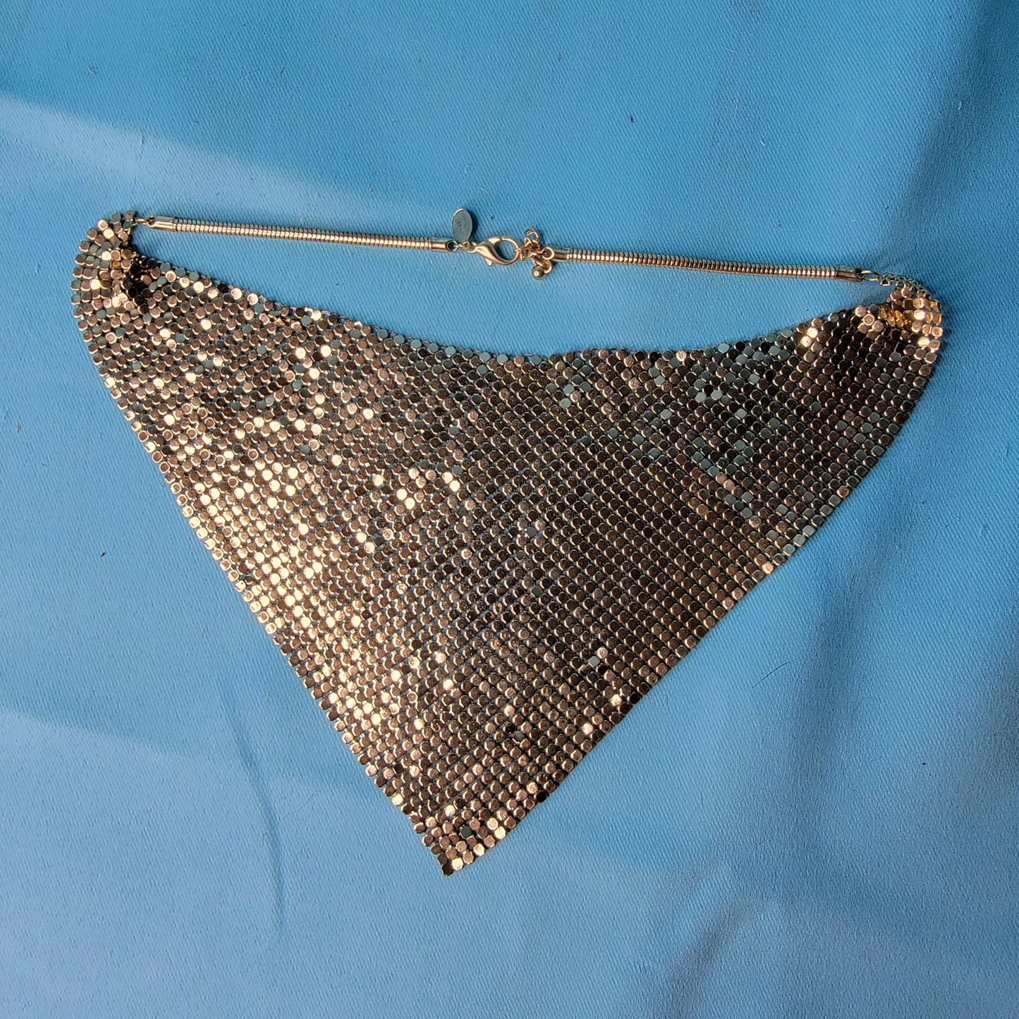 Silver Mesh Bib Necklace Express