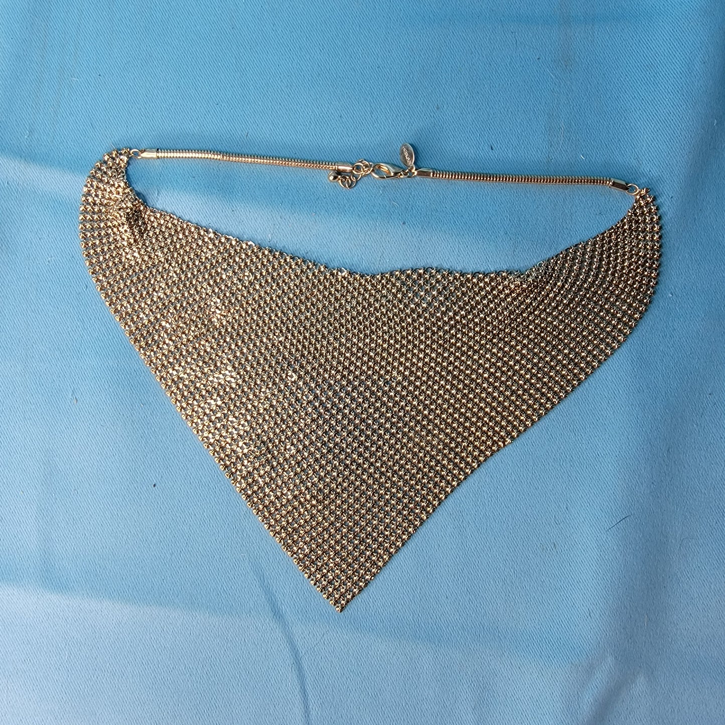 Silver Mesh Bib Necklace Express