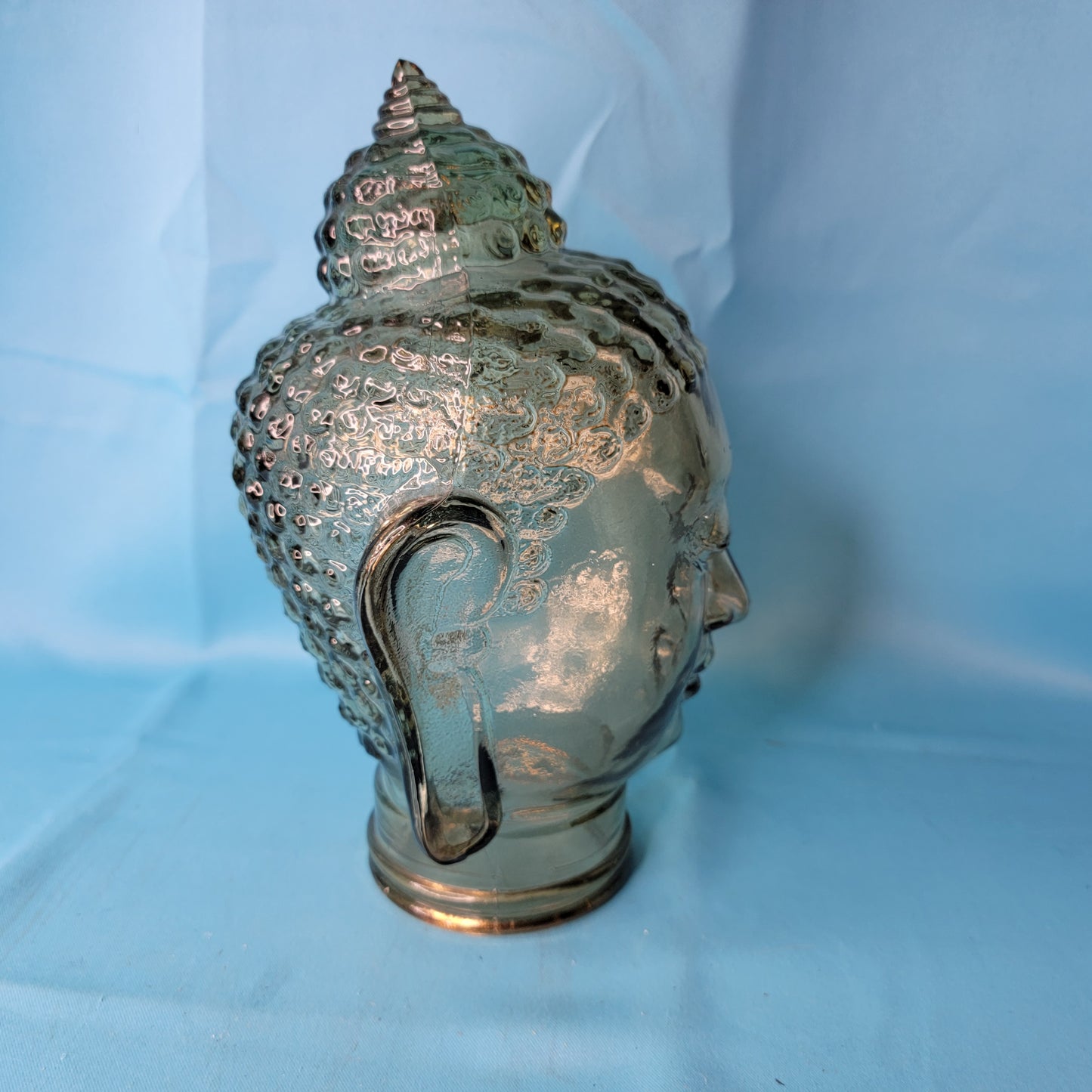 Amber Glass Buddha Head