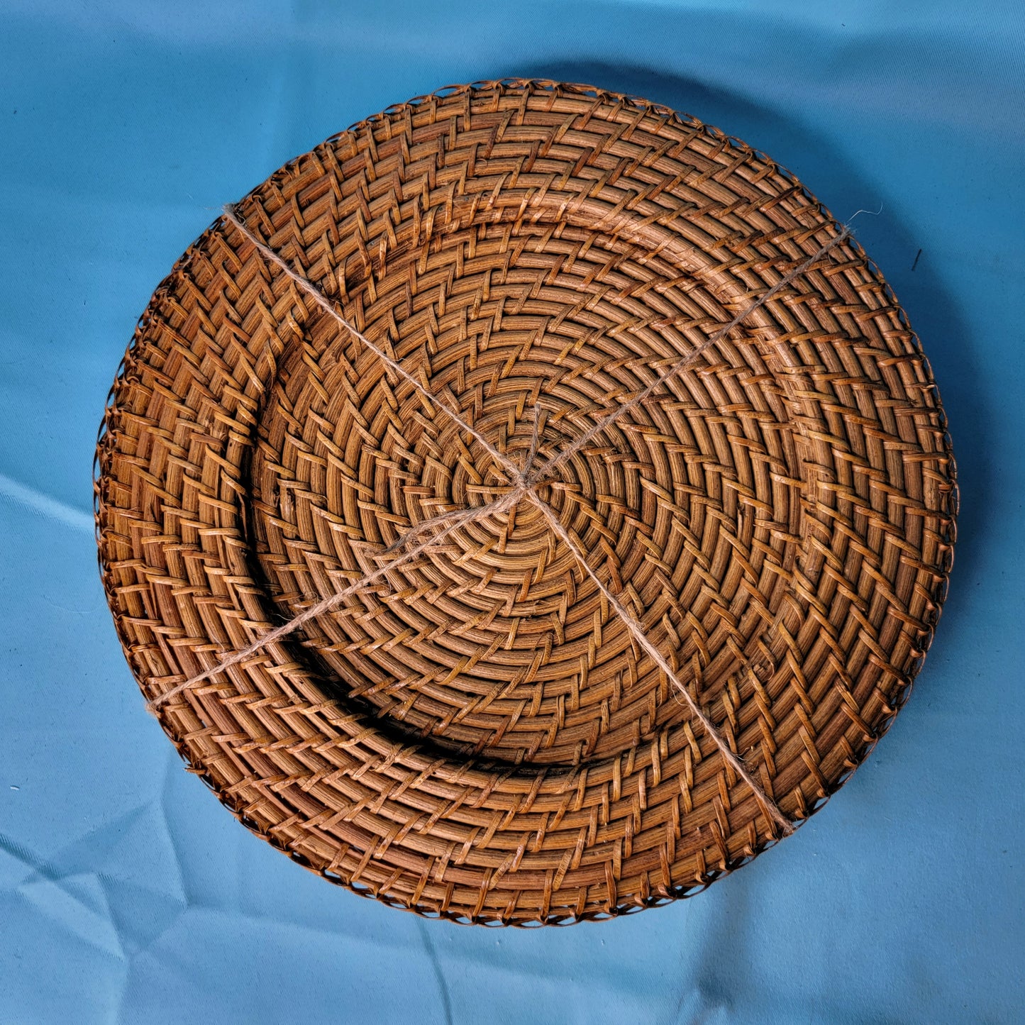 Rattan Basket Charger Pair