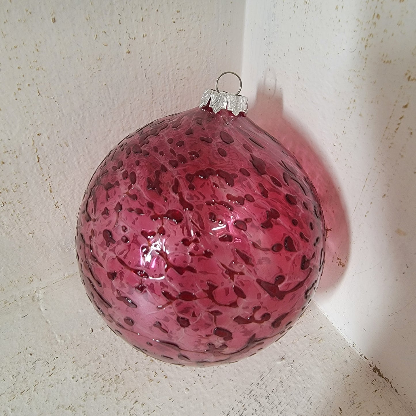 Blown Glass Ornament Dark Cranberry