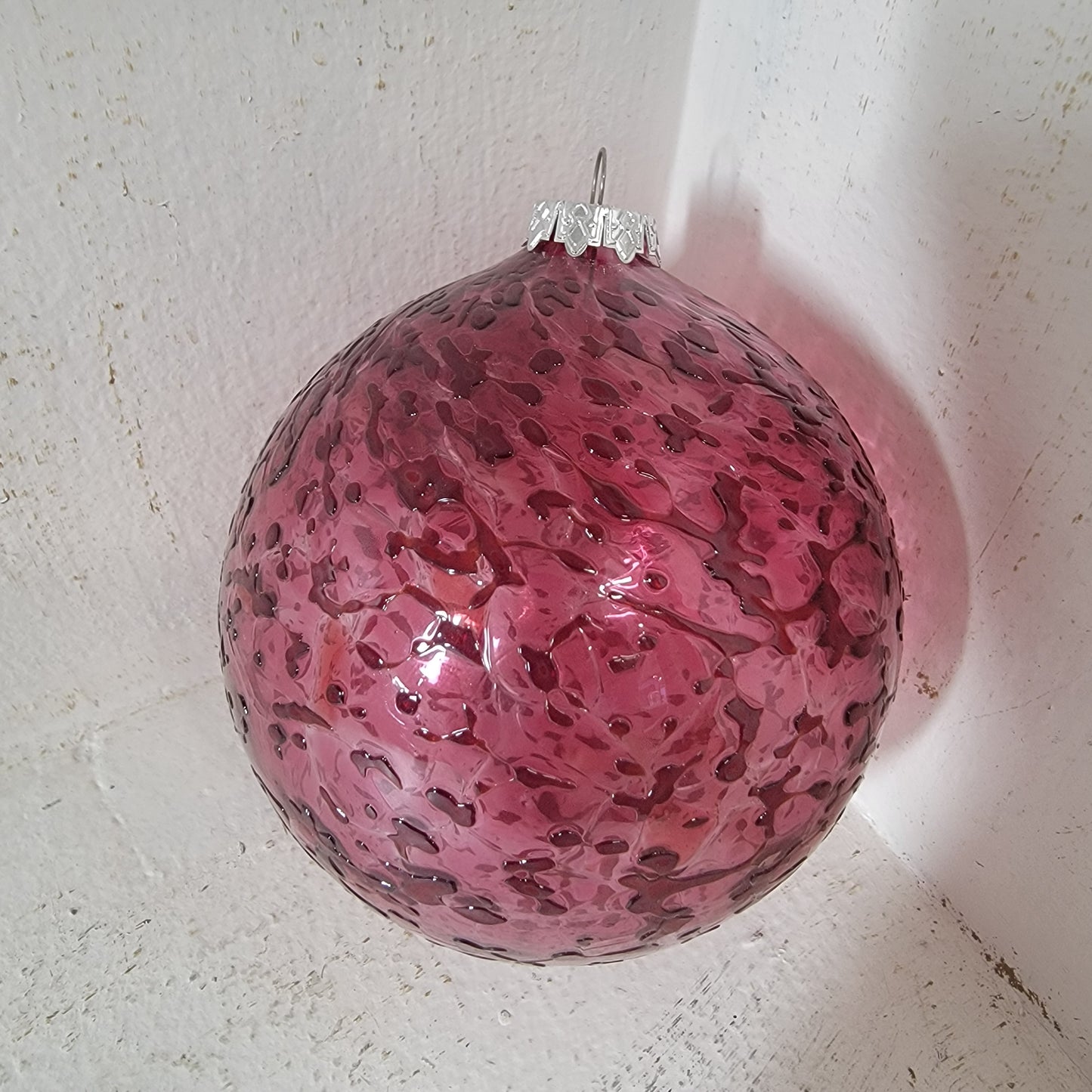 Blown Glass Ornament Dark Cranberry