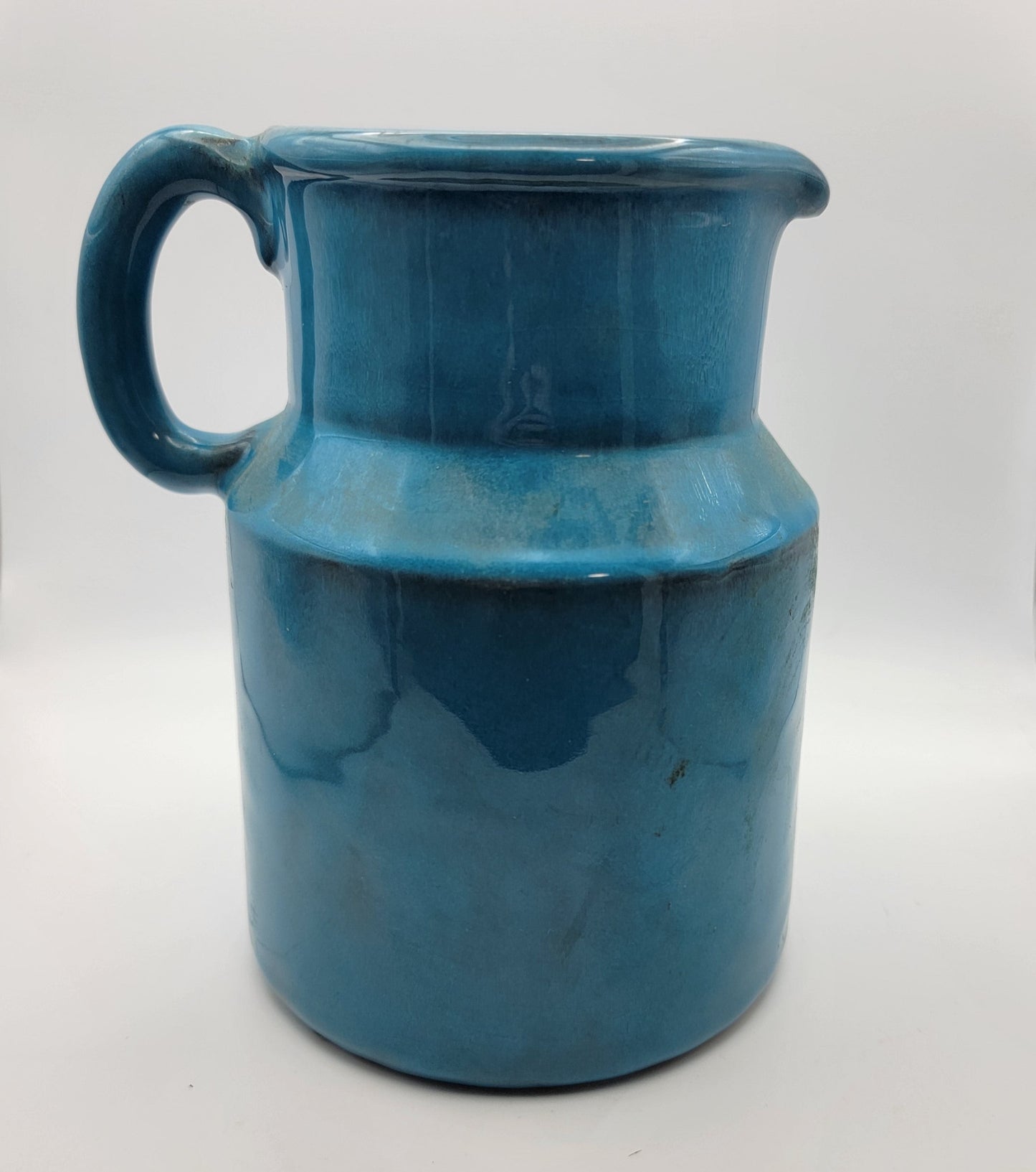 Italian Pleasant Village Blue Pottery Pitcher