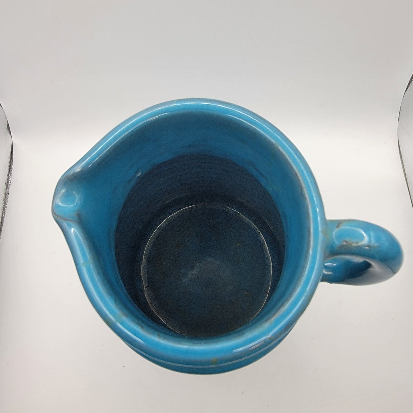 Italian Pleasant Village Blue Pottery Pitcher