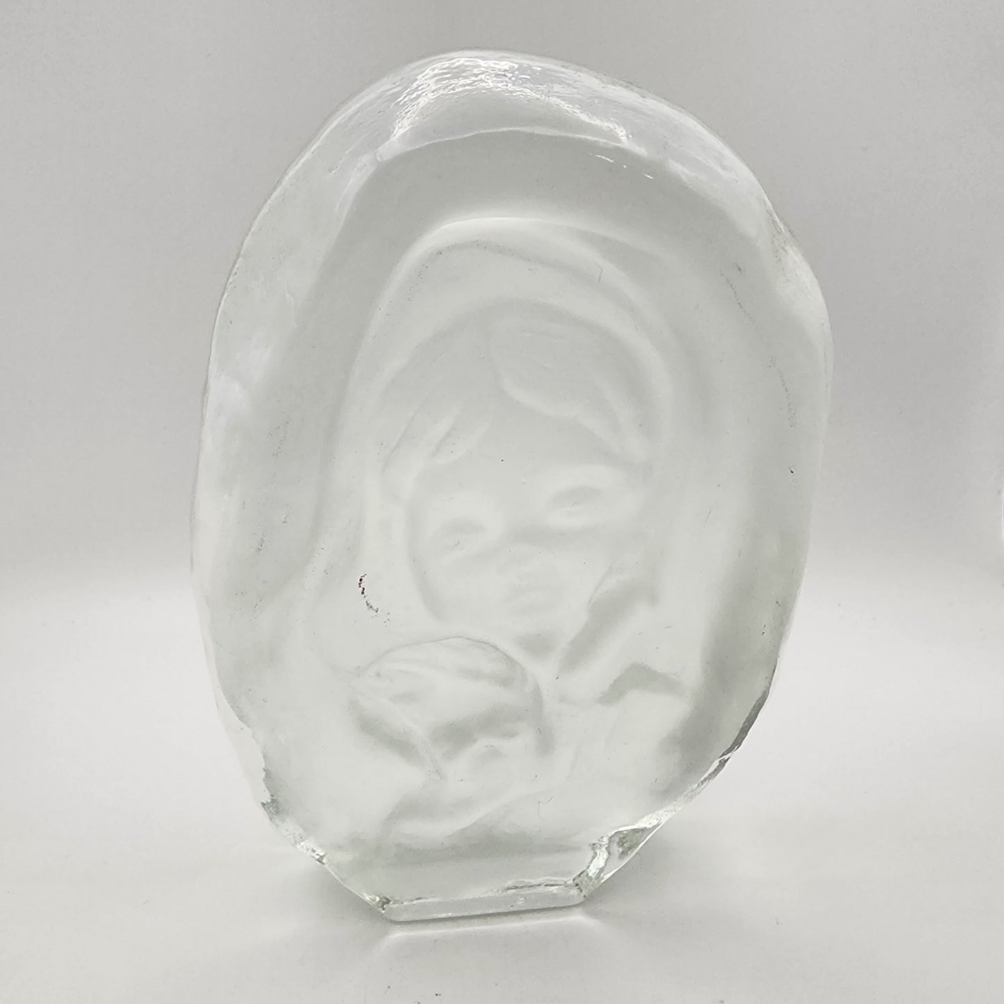 Madonna and Child Glass Paperweight