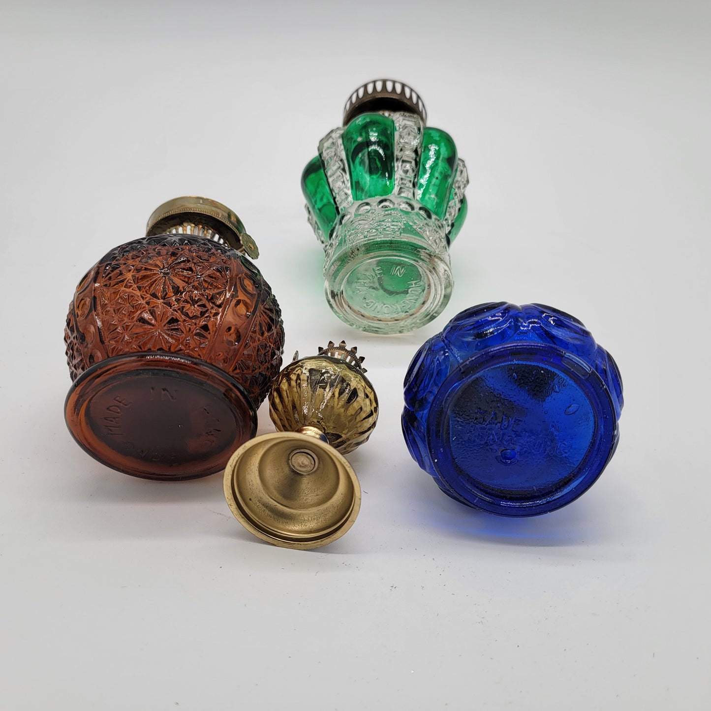 Lot of Miniature Oil Lamps Without Shades