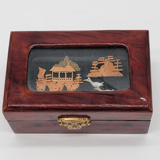 Vintage Chinese Diorama Cork Scene Box