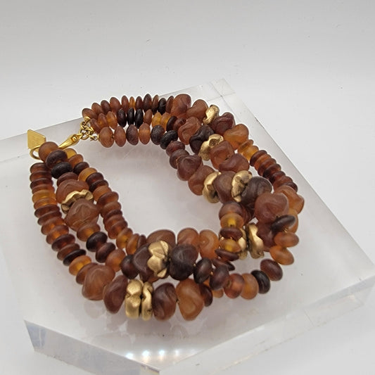 Anne Klein Faux Amber Multistrand Bracelet