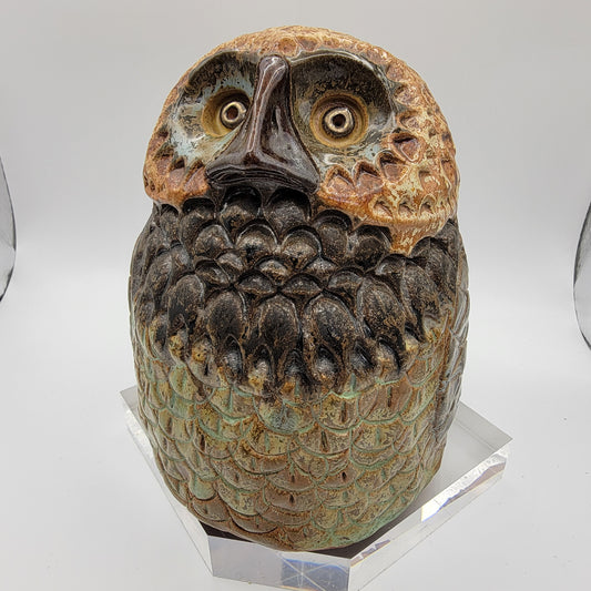 1970 Signed Zwonechek Pottery Owl