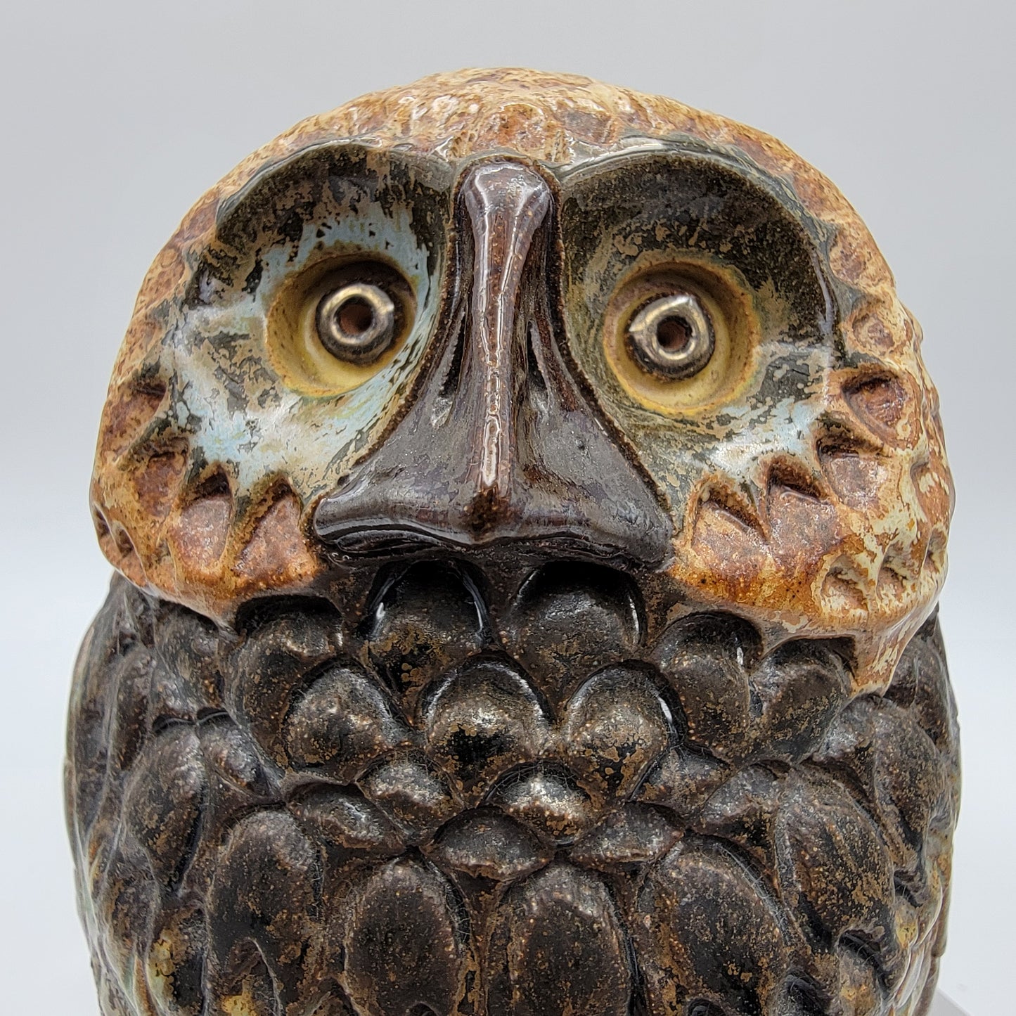 1970 Signed Zwonechek Pottery Owl