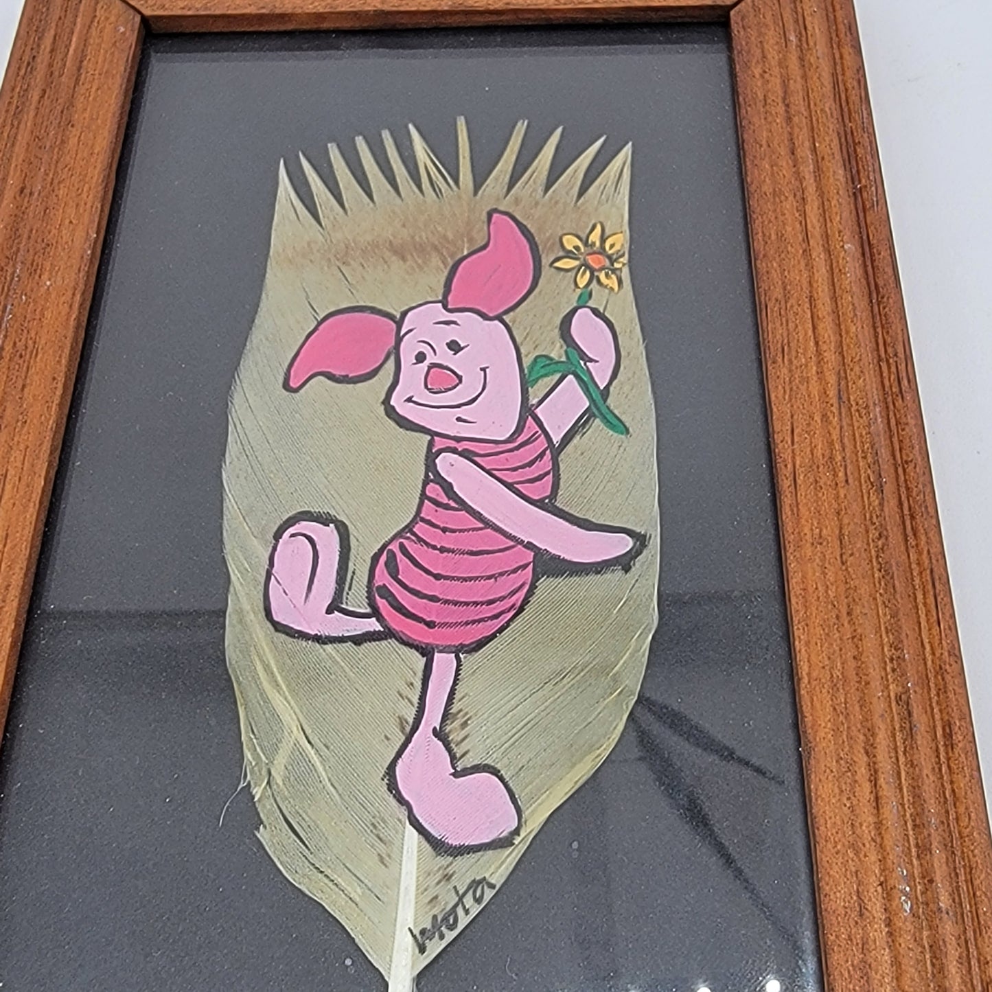 Piglet Feather Painting