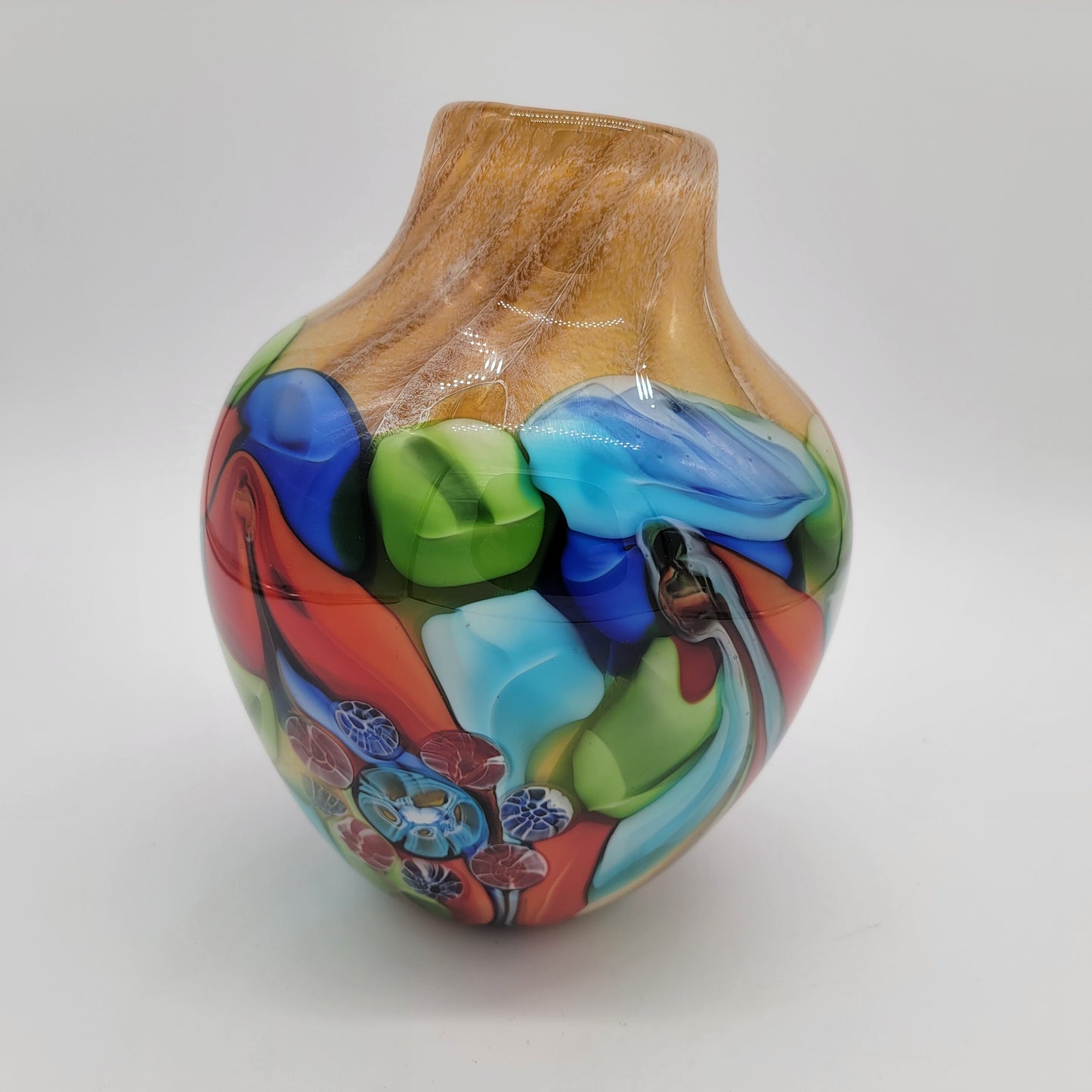 S Puccini Murano Art Glass Vase