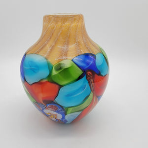 S Puccini Multicolor Murano Glass Art Vase