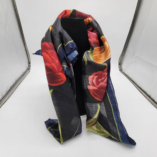 Scarf with Roses