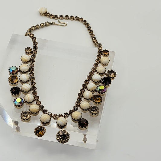 Vintage Weiss Rhinestone Necklace