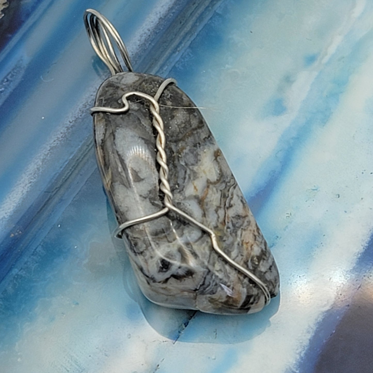 Wrapped Agate Pendant