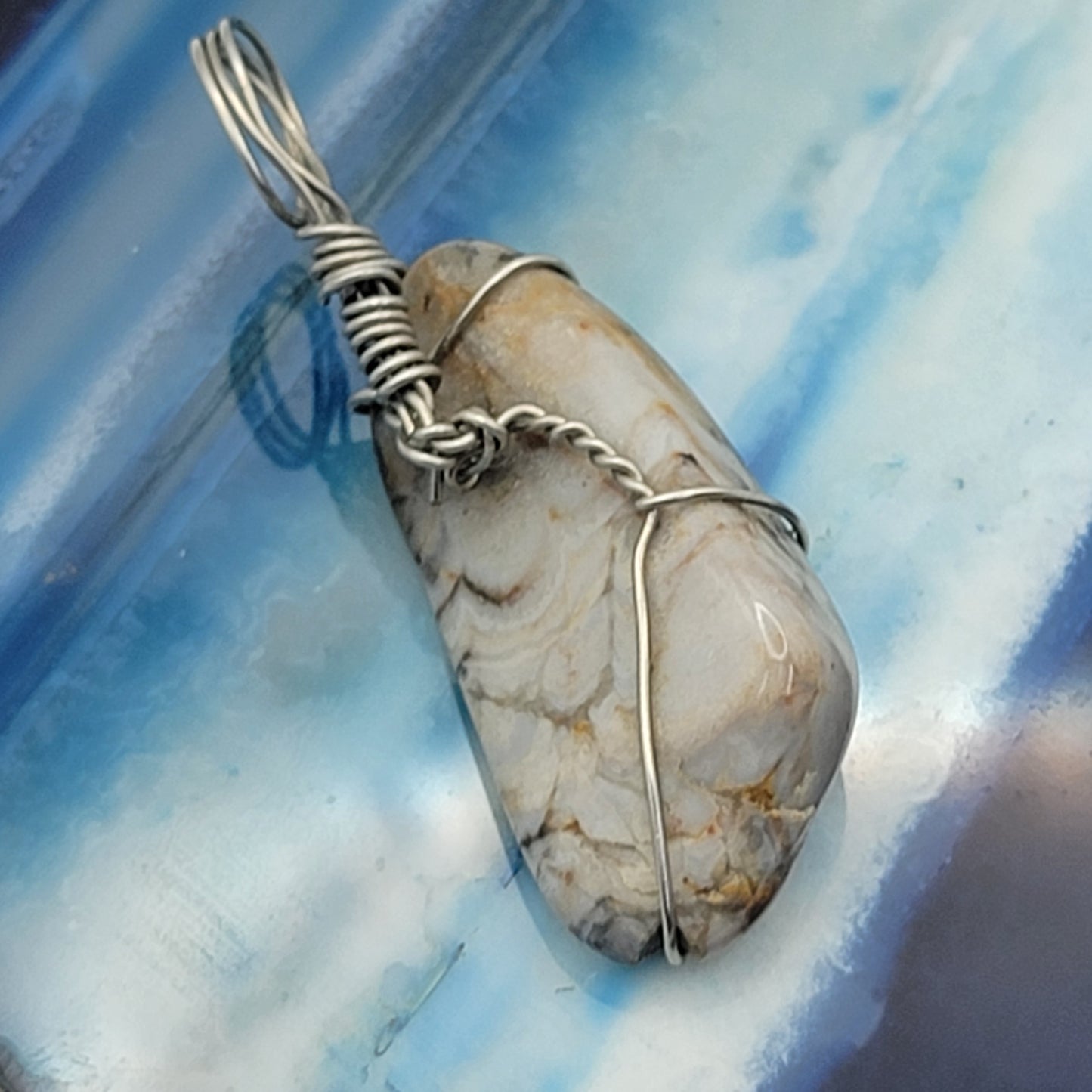 Wrapped Agate Pendant