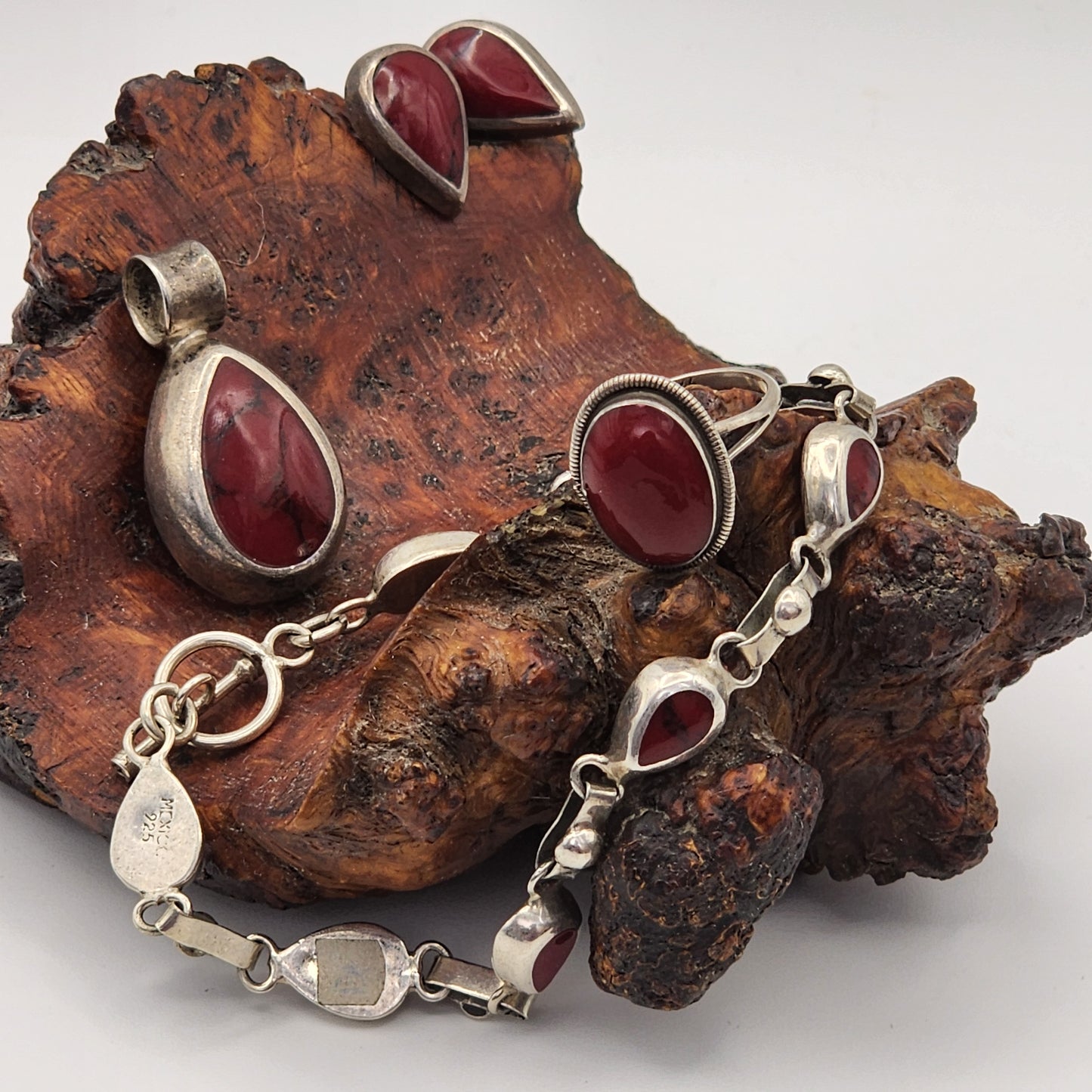 Red Jasper 925 Sterling Silver Set