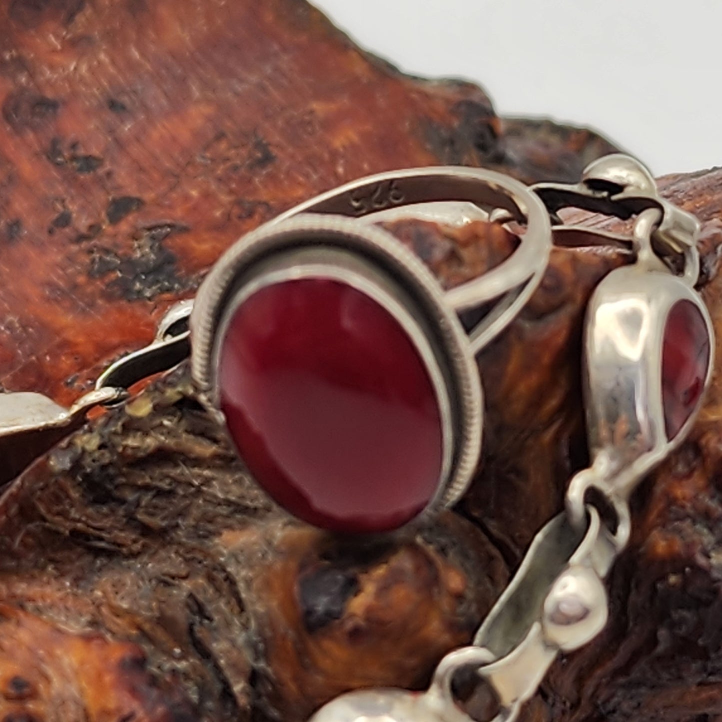 Red Jasper 925 Sterling Silver Set