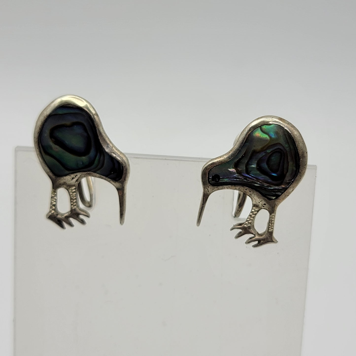 New Zealand Kiwi Abalone Sterling Earrings