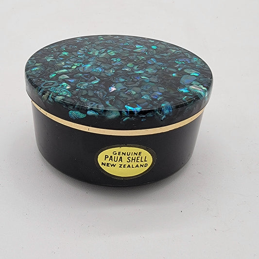 Genuine Paua Shell Trinket Box from New Zealand