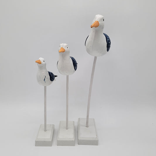 Set of Wood Sea Gulls