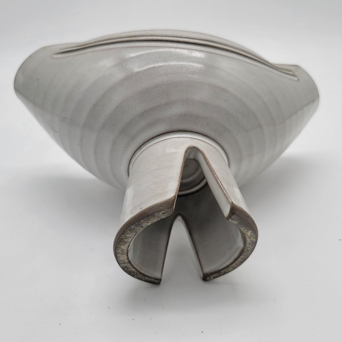 Unique Shaped Pottery Boat Vase