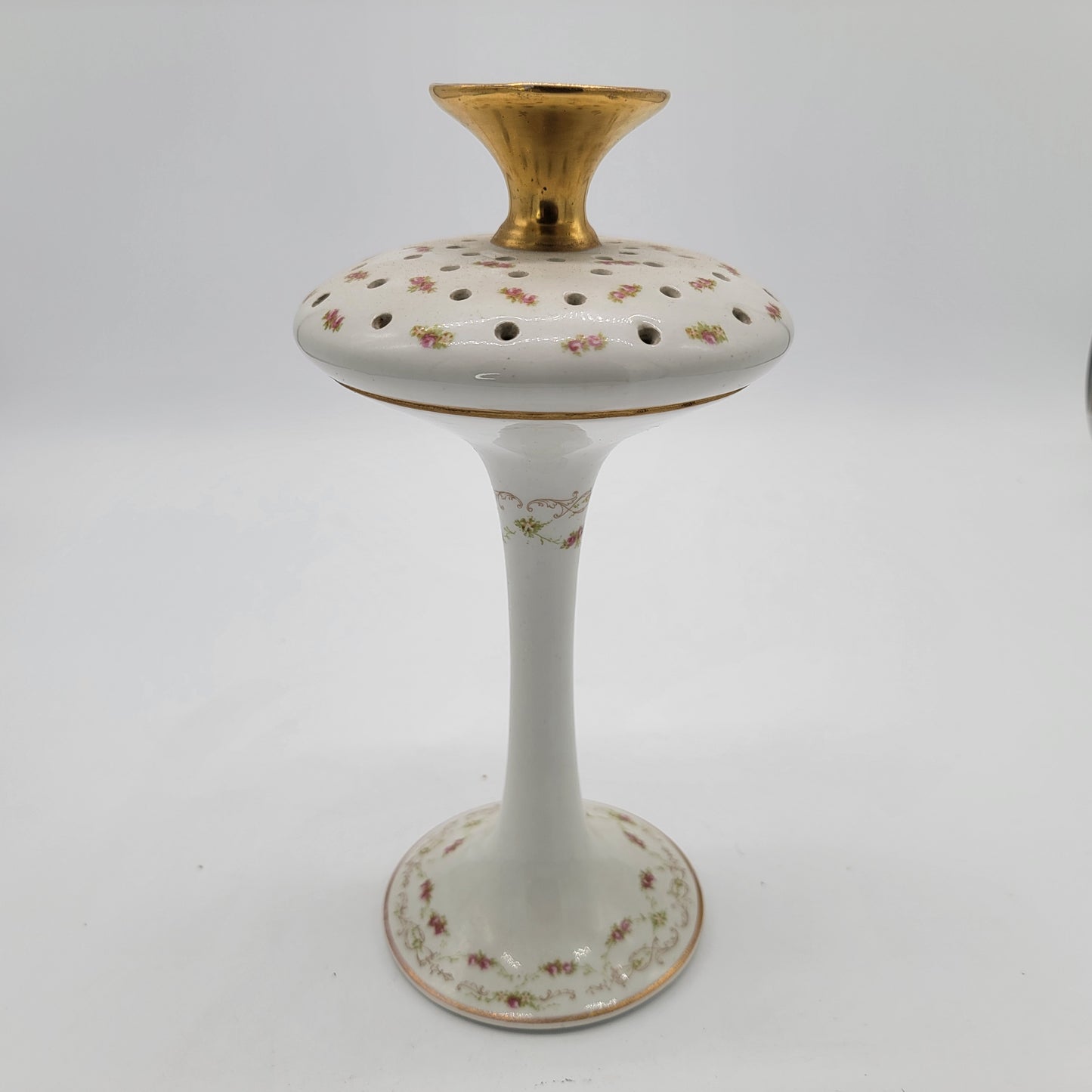 Limoges Porcelain Unusual Posy Vase? Candle Holder?