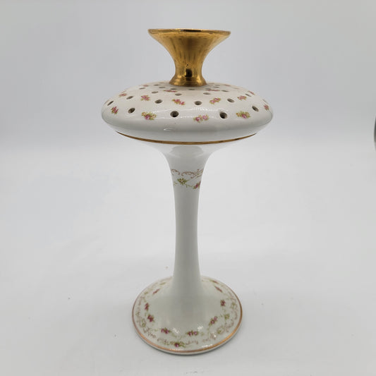 Limoges Porcelain Unusual Posy Vase? Candle Holder?