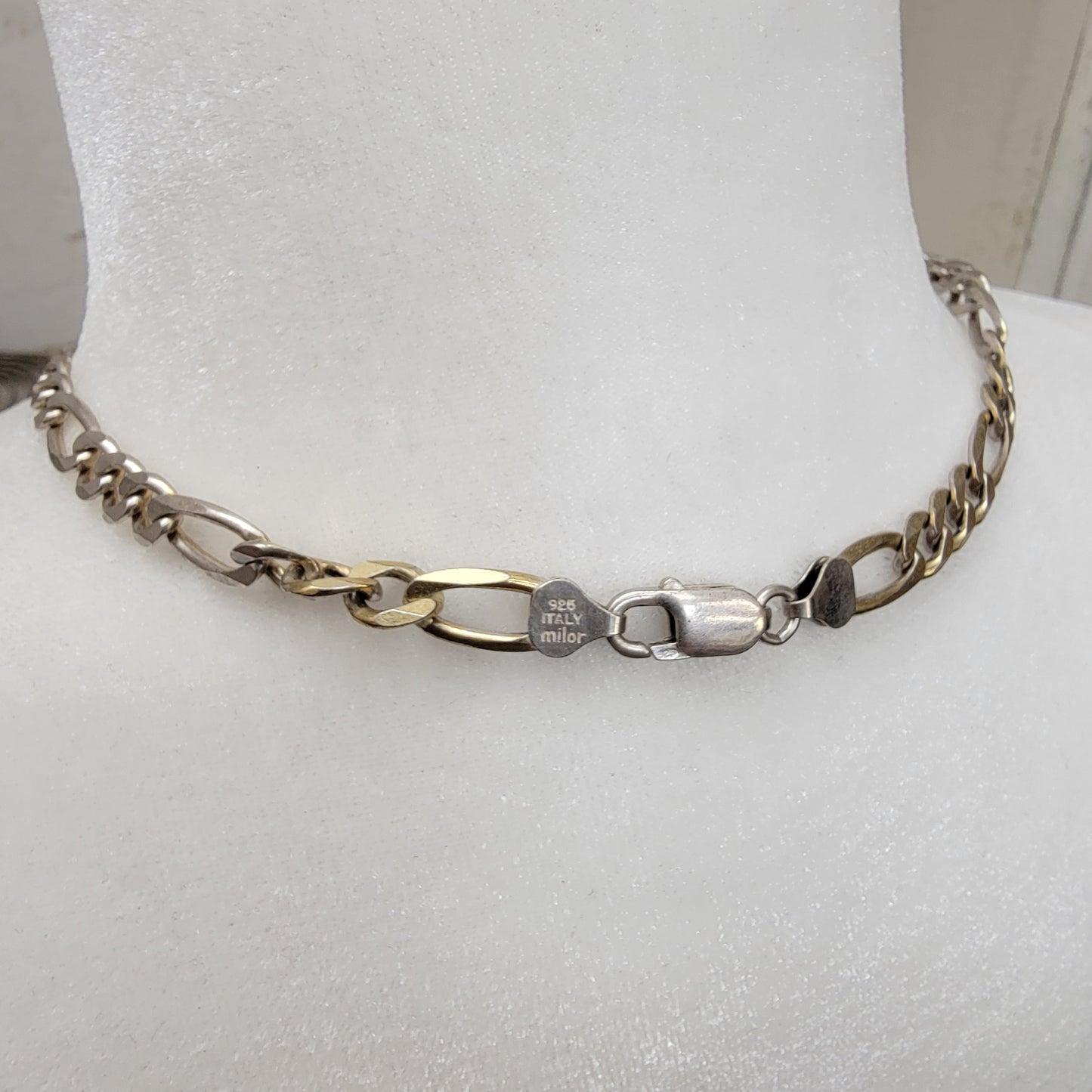 925 Silver Italy Milor Figaro Chain